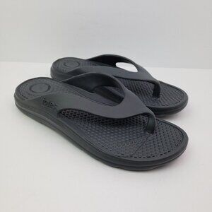 NEW Totes Sol Bounce Mens Size 13 Black Slip On Comfort Thong Flip Flop Sandals